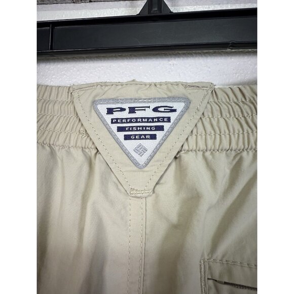Columbia Pants Mens M Tan PFG Cargo Convertible Straight Hiking Outdoor Utility - Picture 3 of 16